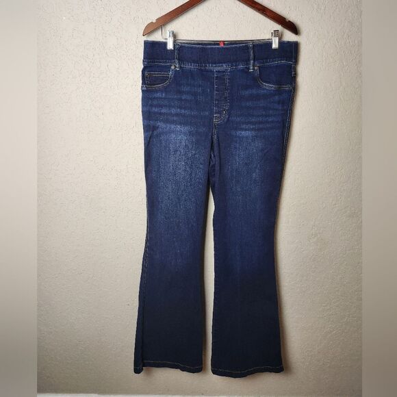 SPANX Everywear Flare High Rise Denim Jeans Midnight Shade Size 1X - Picture 3 of 7